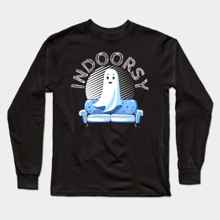 Indoorsy- A cut loner ghost Long Sleeve T-Shirt